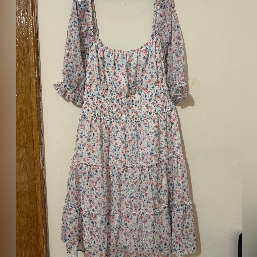 Trixxi Junior's Floral Sleeve Mini Dress